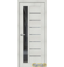 Дверь Браво-27 / Цвет Bianco Veralinga / Стекло Mirox Grey / Двери Браво