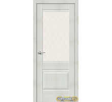 Дверь Прима-3 / Цвет Bianco Veralinga / Стекло White Сrystal / Двери Браво