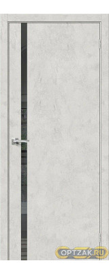 Дверь Браво-1.55 / Цвет Look Art / Стекло Mirox Grey / Двери Браво