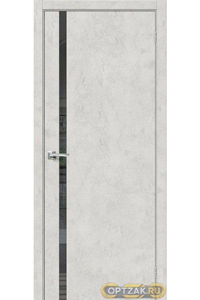 Дверь Браво-1.55 / Цвет Look Art / Стекло Mirox Grey / Двери Браво