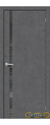 Дверь Браво-1.55 / Цвет Slate Art / Стекло Mirox Grey / Двери Браво
