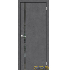 Дверь Браво-1.55 / Цвет Slate Art / Стекло Mirox Grey / Двери Браво