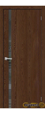 Дверь Браво-1.55 / Цвет Brown Dreamline / Стекло Mirox Grey / Двери Браво