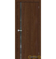 Дверь Браво-1.55 / Цвет Brown Dreamline / Стекло Mirox Grey / Двери Браво