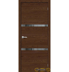 Дверь Браво-2.55 / Цвет Brown Skyline / Стекло Mirox Grey / Двери Браво