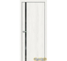 Дверь Браво-1.55 / Цвет White Dreamline / Стекло Mirox Grey / Двери Браво