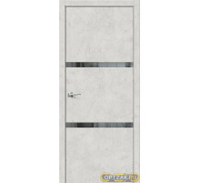 Дверь Браво-2.55 / Цвет Look Art / Стекло Mirox Grey / Двери Браво