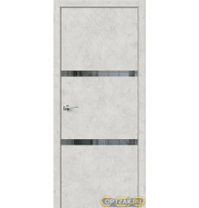 Дверь Браво-2.55 / Цвет Look Art / Стекло Mirox Grey / Двери Браво