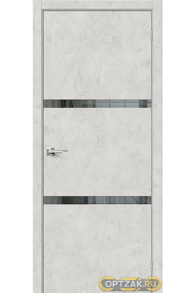 Дверь Браво-2.55 / Цвет Look Art / Стекло Mirox Grey / Двери Браво