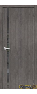 Дверь Браво-1.55 / Цвет Grey Melinga / Стекло Mirox Grey / Двери Браво