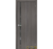 Дверь Браво-1.55 / Цвет Grey Melinga / Стекло Mirox Grey / Двери Браво