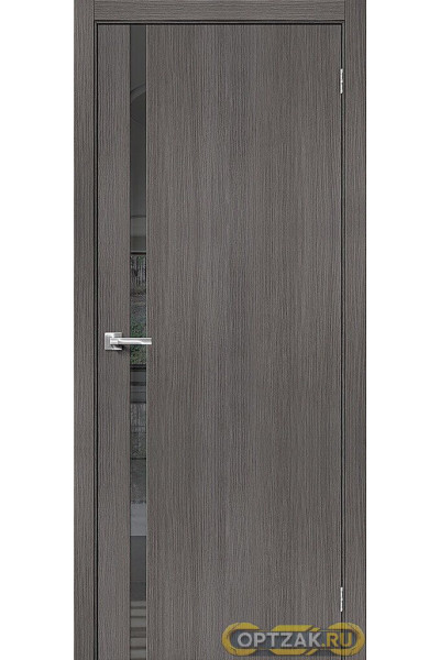 Дверь Браво-1.55 / Цвет Grey Melinga / Стекло Mirox Grey / Двери Браво