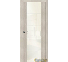 Дверь ЭКО V4 Cappuccino Veralinga White Pearl 200*60