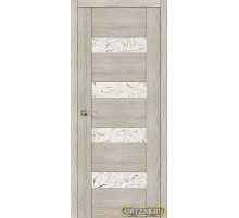 Дверь ЭКО VM4 Cappuccino Veralinga Silver Art 200*60