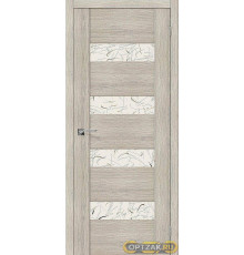 Дверь ЭКО VM4 Cappuccino Veralinga Silver Art 200*60
