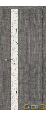 Дверь ЭКО Порта-51 Grey Crosscut Silver Art 200*60