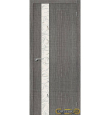 Дверь ЭКО Порта-51 Grey Crosscut Silver Art 200*60