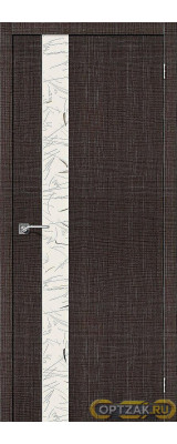 Дверь ЭКО Порта-51 Wenge Crosscut Silver Art 200*60