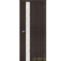 Дверь ЭКО Порта-51 Wenge Crosscut Silver Art 200*60