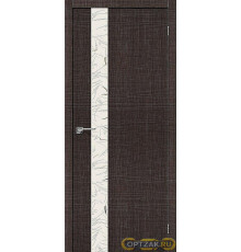 Дверь ЭКО Порта-51 Wenge Crosscut Silver Art 200*60