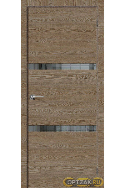 Дверь Порта-55 4AF / Цвет East Skyline / Стекло Mirox Grey / Двери Браво