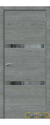 Дверь Порта-55 4AF / Цвет West Skyline / Стекло Mirox Grey / Двери Браво
