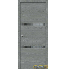 Дверь Порта-55 4AF / Цвет West Skyline / Стекло Mirox Grey / Двери Браво