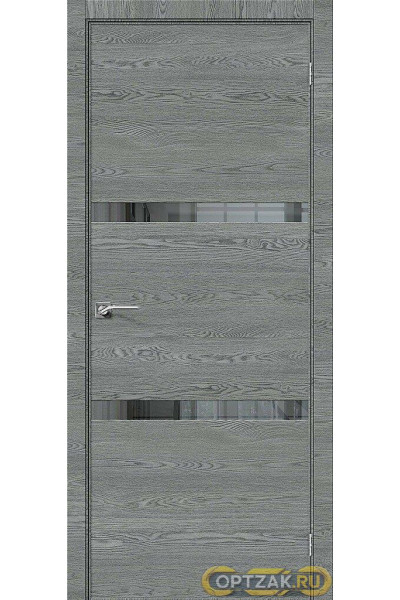 Дверь Порта-55 4AF / Цвет West Skyline / Стекло Mirox Grey / Двери Браво