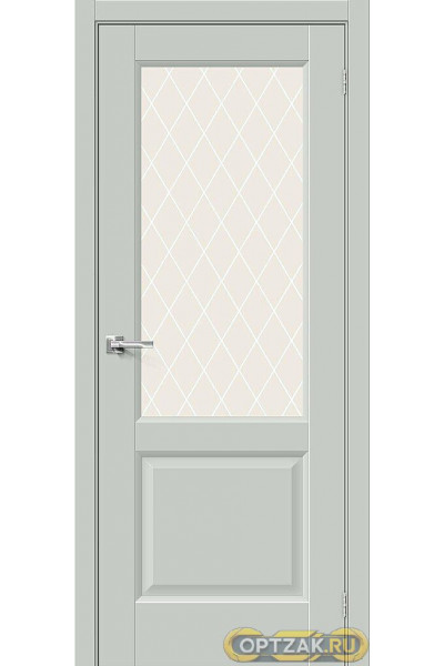 ДП ЭМА Неоклассик-33 Grey Matt White Сrystal 200*60