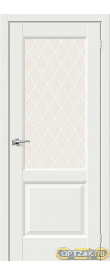 ДП ЭМА Неоклассик-33 White Matt White Сrystal 200*60