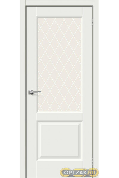 ДП ЭМА Неоклассик-33 White Matt White Сrystal 200*60