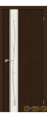Дверь Глейс-1 Twig / Цвет 3D Wenge / Стекло Twig / Двери Браво