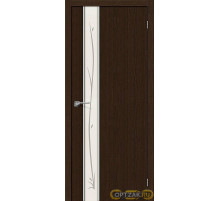 Дверь Глейс-1 Twig / Цвет 3D Wenge / Стекло Twig / Двери Браво