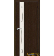 Дверь Глейс-1 Twig / Цвет 3D Wenge / Стекло Twig / Двери Браво