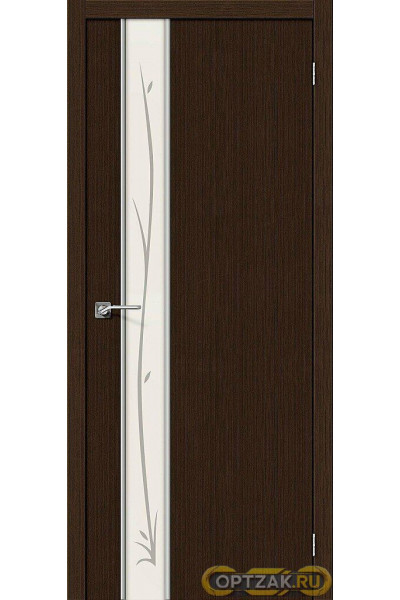 Дверь Глейс-1 Twig / Цвет 3D Wenge / Стекло Twig / Двери Браво