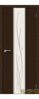 Дверь Глейс-2 Twig / Цвет 3D Wenge / Стекло Twig / Двери Браво