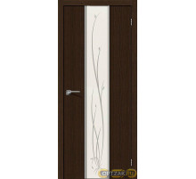 Дверь Глейс-2 Twig / Цвет 3D Wenge / Стекло Twig / Двери Браво