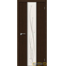 Дверь Глейс-2 Twig / Цвет 3D Wenge / Стекло Twig / Двери Браво