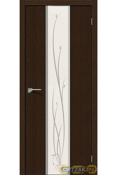 Дверь Глейс-2 Twig / Цвет 3D Wenge / Стекло Twig / Двери Браво