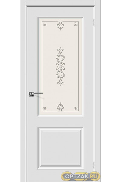Дверь ПВХ Скинни-13 П-23 (Белый) ПО СТ-Худ. 200*60
