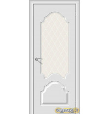 Дверь Скинни-33 / Цвет Fresco / Стекло White Сrystal / Двери Браво