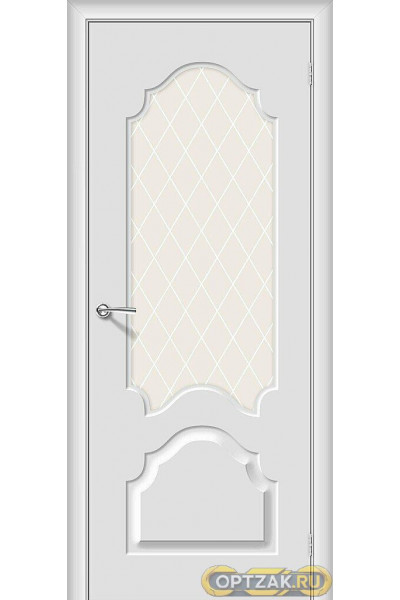 Дверь Скинни-33 / Цвет Fresco / Стекло White Сrystal / Двери Браво