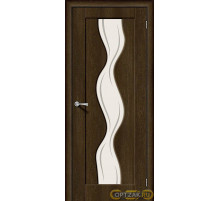 Дверь Вираж-2 / Цвет Dark Barnwood / Стекло Art Glass / Двери Браво