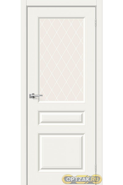 Дверь К Скинни-15.1 Whitey White Crystal 200*60