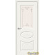 Дверь Скинни-21 Аrt / Цвет Whitey / Стекло Худ. / Двери Браво