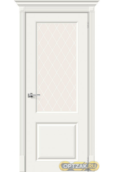 Дверь К Скинни-13 Whitey White Crystal 200*60