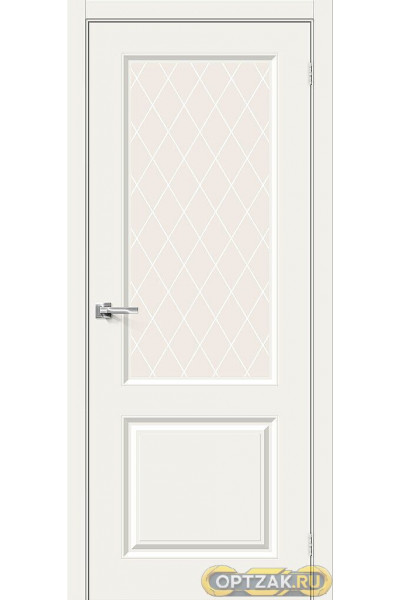 Дверь К Скинни-13 Whitey White Crystal 200*60