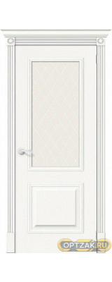 Дверь Ш Вуд Классик-13 Whitey White Crystal 200*60