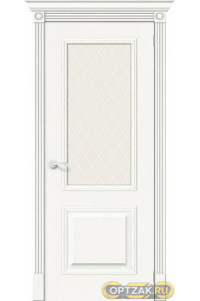 Дверь Ш Вуд Классик-13 Whitey White Crystal 200*60