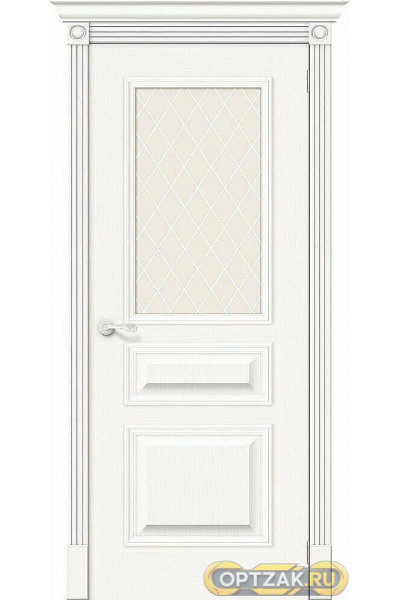 Дверь Ш Вуд Классик-15.1 Whitey White Crystal 200*70